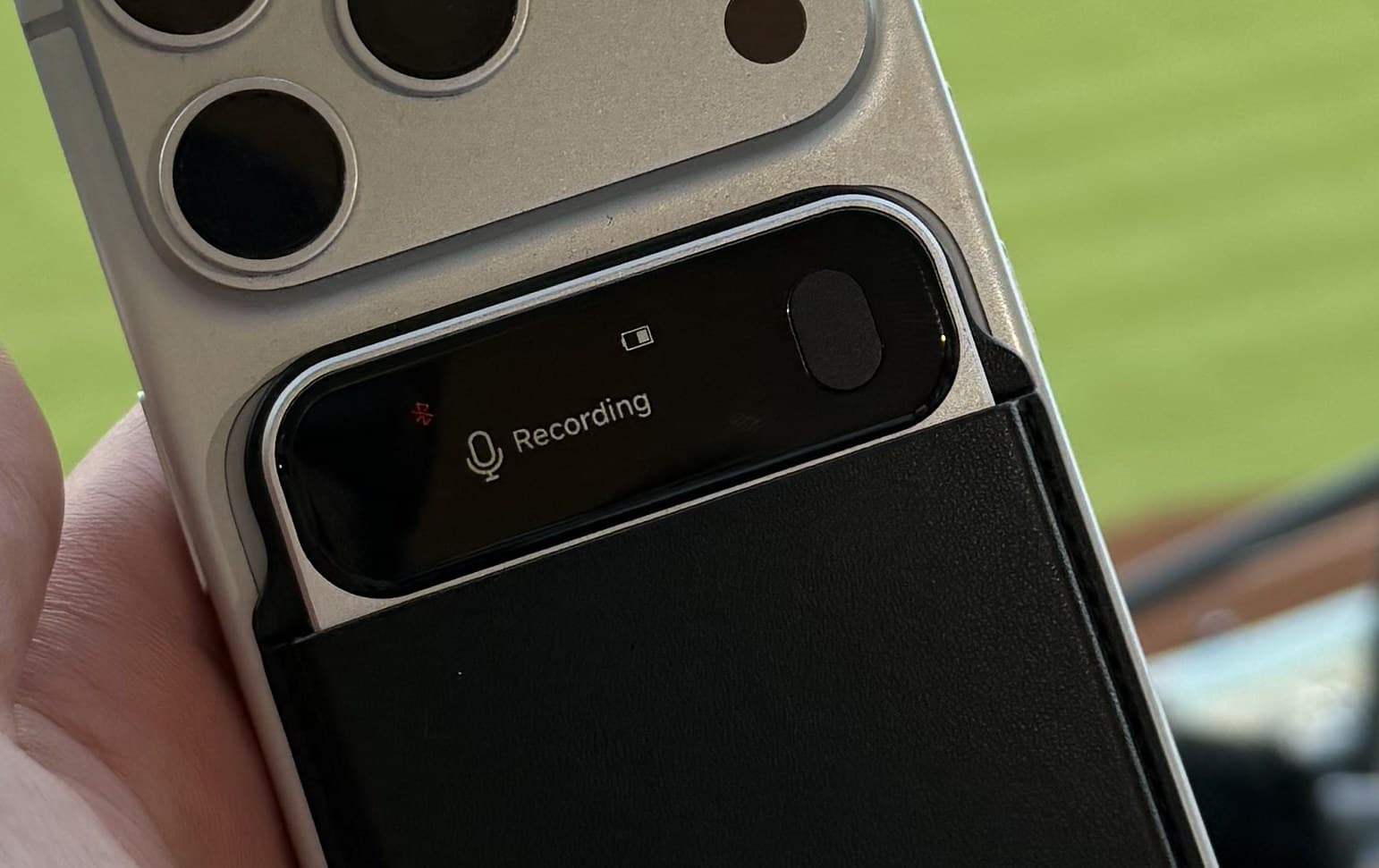 Moment Pro’s display reading “Recording”
